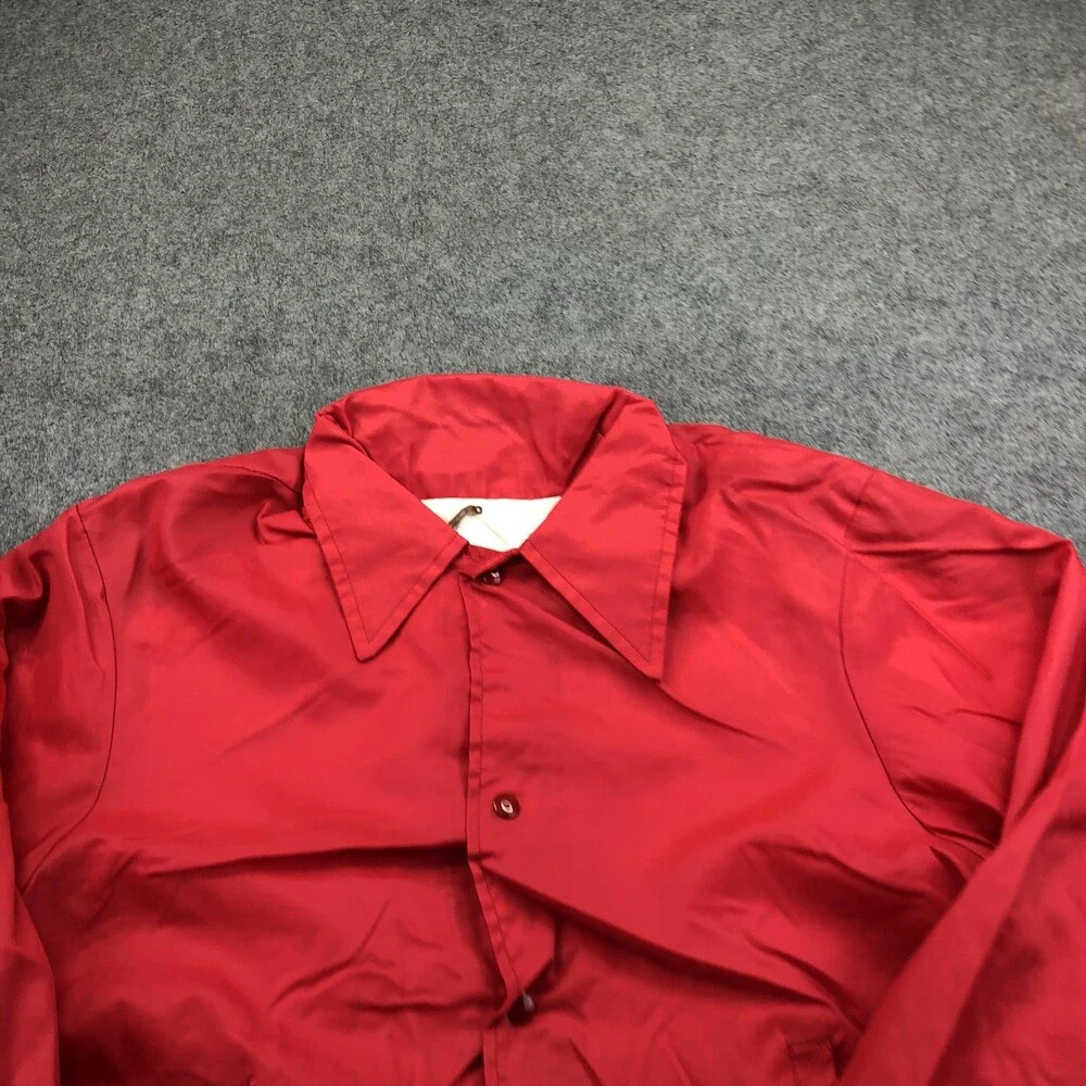 Vintage Admiral Sportswear Jacket Mens Large Red Nylon Snap Windbreaker USA